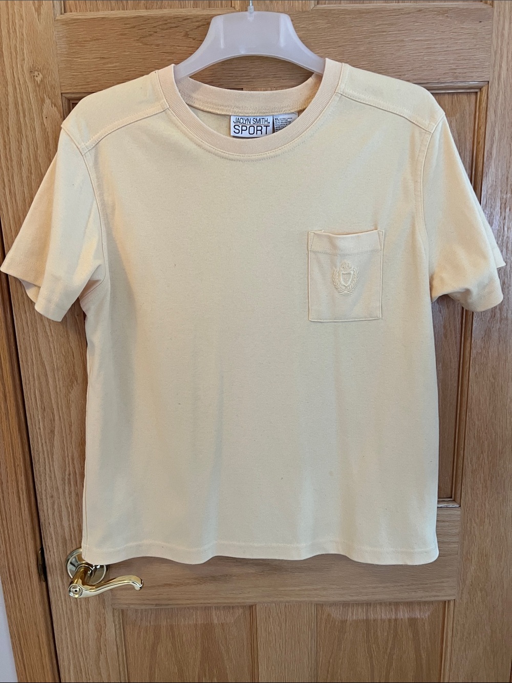 Jaclyn Smith Yellow Short Sleeve Pocket Tee